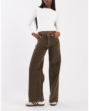 Levi's Vaqueros Khaki De Pernera Ancha Y Talle Alto 728-Verde - Blanco