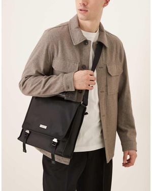 Calvin Klein Nylon Buckle Cross Body Bag - Natural