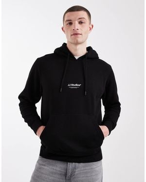 Jack & Jones Hoodie With Front Print - Black