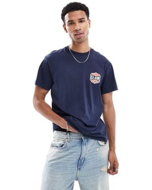 Lee Jeans Archive Chest Logo Relaxed Fit T-shirt - Blue