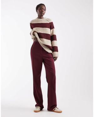 ASOS Tall Tailo Relaxed Straight Pants - Red