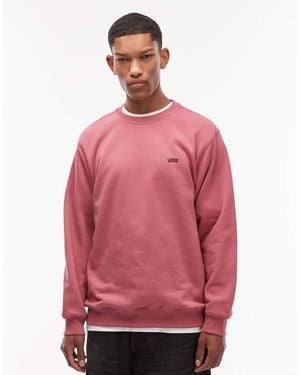 Vans Left Chest Logo Loose Fit Sweatshirt - Red