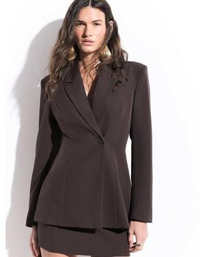Kaiia Exclusive Tailored Mini Skirt Co-Ord - Brown