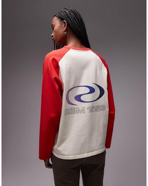 Résumé Resume Raglan Oversized T-Shirt - Red
