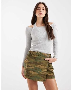 Santa Cruz Minifalda Pantalón Clásica Con Estampado De De - Verde