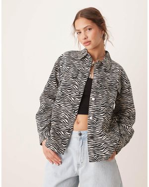 Jdy Cotton Twill Shacket - Gray