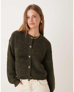 Jdy Teddy Cardigan - Green