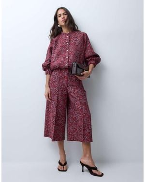 ASOS Bomberjack Met Bloemen En Gobelinprint - Rood