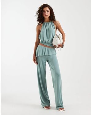 Motel Sakano Wide Leg Pants - Blue
