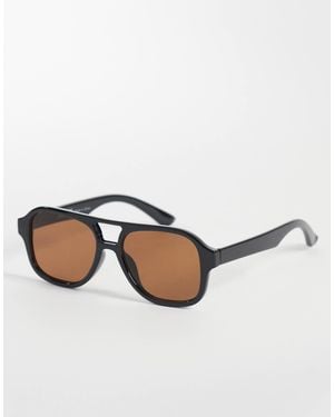 JJXX Aviator Style Sunglasses - Natural