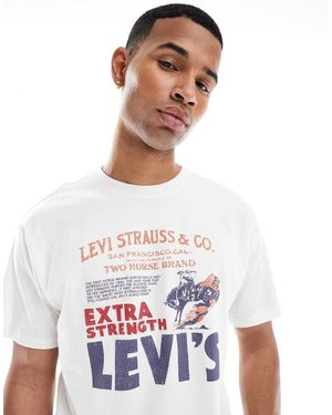 Levi's Archive Cowboy Poster Print Vintage Oversized T-shirt - White