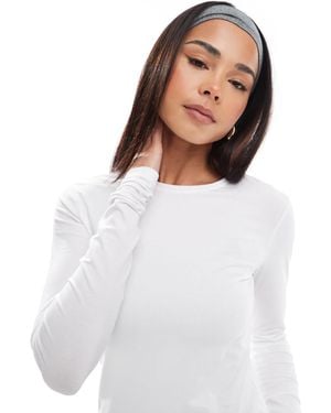 Weekday Slim Fit Long Sleeve T-shirt - White