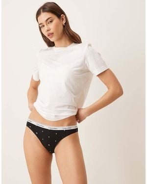 Calvin Klein Icon Logo Bikini Briefs - White