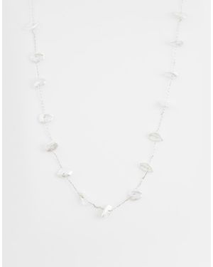 ASOS Collar Delicado Con Fragmentos De Perlas De Imitación De - Blanco
