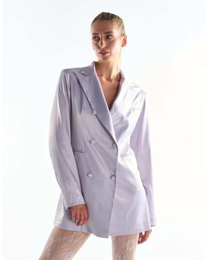 Collective The Label Double-Breasted Tailored Blazer - Purple