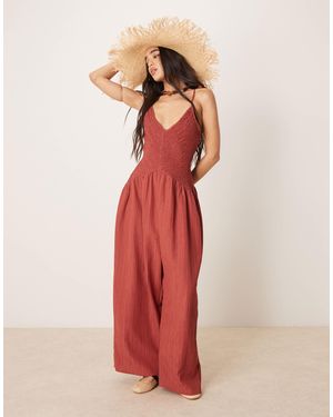 ASOS – polyester-jumpsuit - Pink