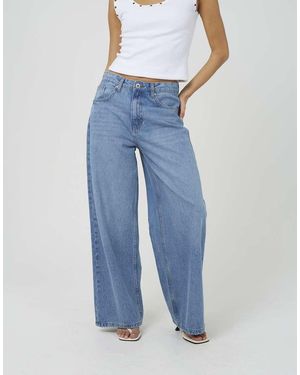 Brave Soul Mid Rise Wide Leg Jeans - Blue