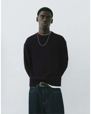 Pull&Bear Basic-pullover - Schwarz