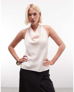 River Island Top Allacciato Al Collo - Bianco