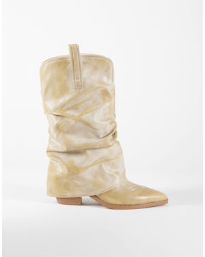 SIMMI Simmi London Wide Fit Ituama Foldover Low Ankle Boots - White