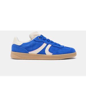 Stradivarius Baskets casual en cuir - Bleu