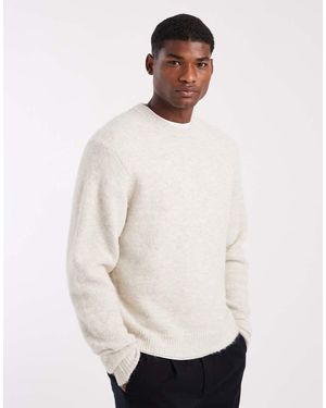Only & Sons Boxy Fit Crew Neck Knit - White