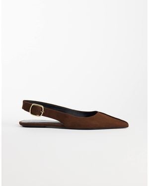 Mango Slingback-schuh flach - Weiß