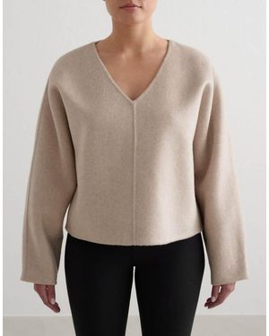 Aim'n Dark Clay Wool Sweatshirt - Natural