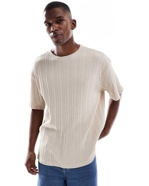 Only & Sons Relaxed Fit Textured T-Shirt - Grey