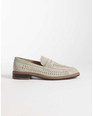 ASOS Woven Penny Loafer - White