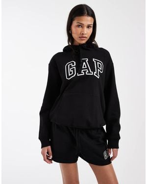 Gap Zip Up Oversized Logo Hoodie Co-ord - Black