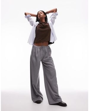 TOPSHOP Tailored Drawstring Waist Joggers - White