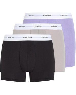 Calvin Klein Cotton Modal Stretch 3 Pack Boxer Briefs - White