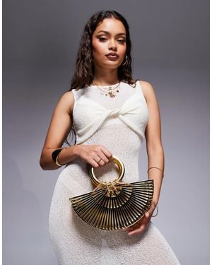 River Island Semicircle Basket Bag - Grey