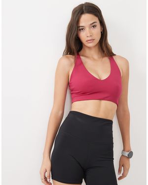 4505 Fuller bust active sport-bh mit v-ausschnitt, racerback und mittlerem halt - Rot