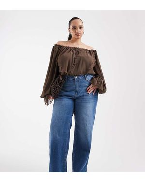 Vero Moda Tessa High Waisted Wide Leg Jeans - Blue