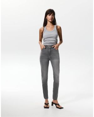 Pull&Bear High-Waist Skinny Jeans - White