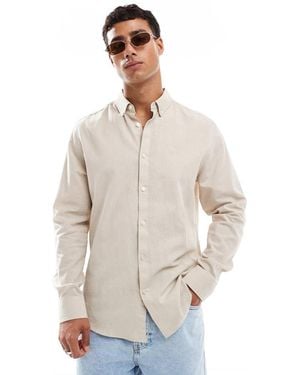 Threadbare Long Sleeve Shirt - Natural