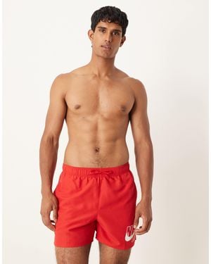 Nike Nike 5 Inch Volley Swimming Shorts - Red