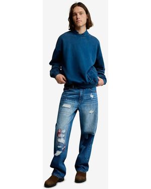 Desigual Plain Sweatshirt Logo - Blue