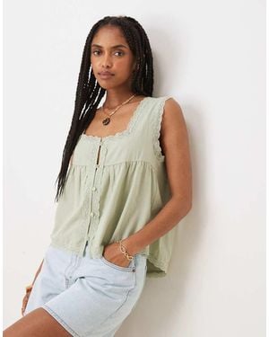 ASOS Top Stile Babydoll Salvia - Verde