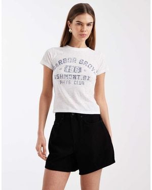 Cotton On High Rise 90s Denim Shorts - White