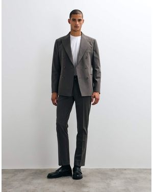 ASOS Crease Resistant Slim Suit Trouser - Grey