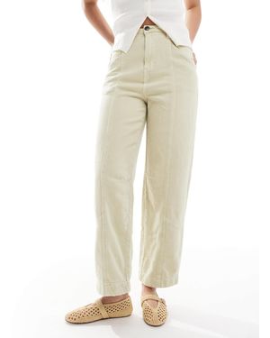 ASOS – gesäumte barrel-hose - Natur