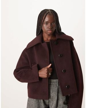 Mango Short Tailo Jacket - Brown