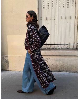 Never Fully Dressed Brushed Button Down Coat - Blue