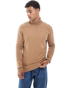 Brave Soul Roll Neck Jumper - Blue