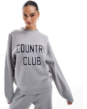 4th & Reckless Avery Jaquard Knit Sweatshirt - Grey