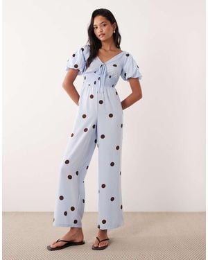 Wednesday's Girl Wednesdays Girl Tie Detail Playsuit - Blue