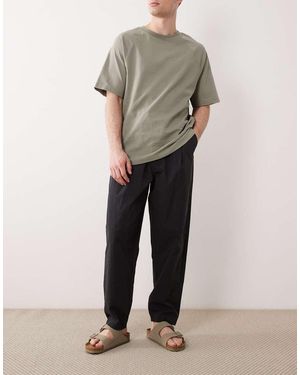 ASOS Co-ord Oversized Tapered Trousers With Pleat - Natural